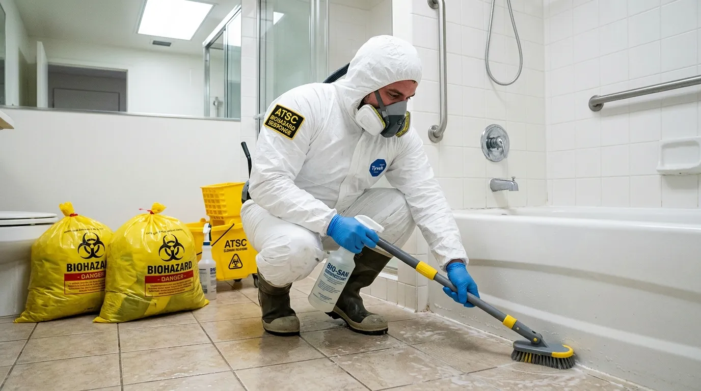 Decontamination equipment deployed for Blood Cleanup in Somerville